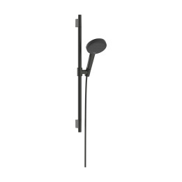 HG Raindance Alive Select S Zestaw prysznicowy 125 3jet EcoSmart z drążkiem Unica S Puro 65 cm, Czarny Chrom Szczotkowany