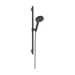 HG Raindance Alive Select S Zestaw prysznicowy 125 3jet EcoSmart z drążkiem Unica S Puro 65 cm, Czarny Chrom Szczotkowany