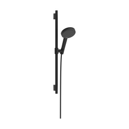 HG Raindance Alive Select S Zestaw prysznicowy 125 3jet EcoSmart z drążkiem Unica S Puro 65 cm, Czarny Matowy