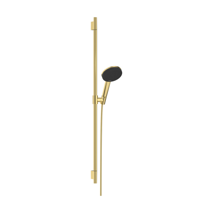 HG Raindance Alive Select S Zestaw prysznicowy 125 3jet EcoSmart z drążkiem Unica S Puro 90 cm, Złoty Optyczny Polerowany