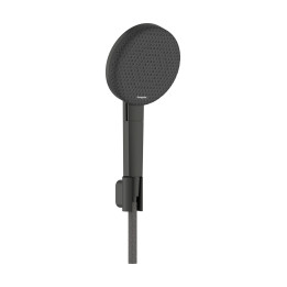 HG Raindance Alive Select S Punktowy zestaw prysznicowy 125 3jet EcoSmart z tekstylnym wężem Designflex 160 cm, Czarny Chrom Szc