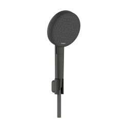 HG Raindance Alive Select S Punktowy zestaw prysznicowy 125 3jet EcoSmart z tekstylnym wężem Designflex 160 cm, Czarny Chrom Szc