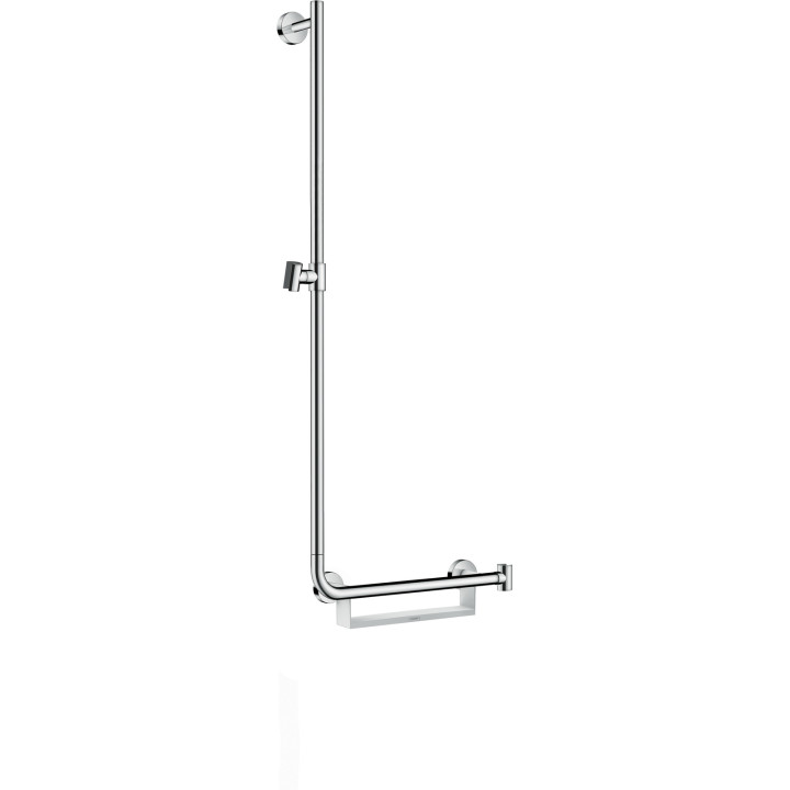 HG Unica Drążek prysznicowy Comfort 110 cm, lewy, Biały/Chrom