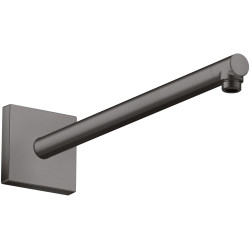 AX ShowerSolutions Ramię prysznicowe 390 mm, kwadratowe, Czarny Chrom Szczotkowany