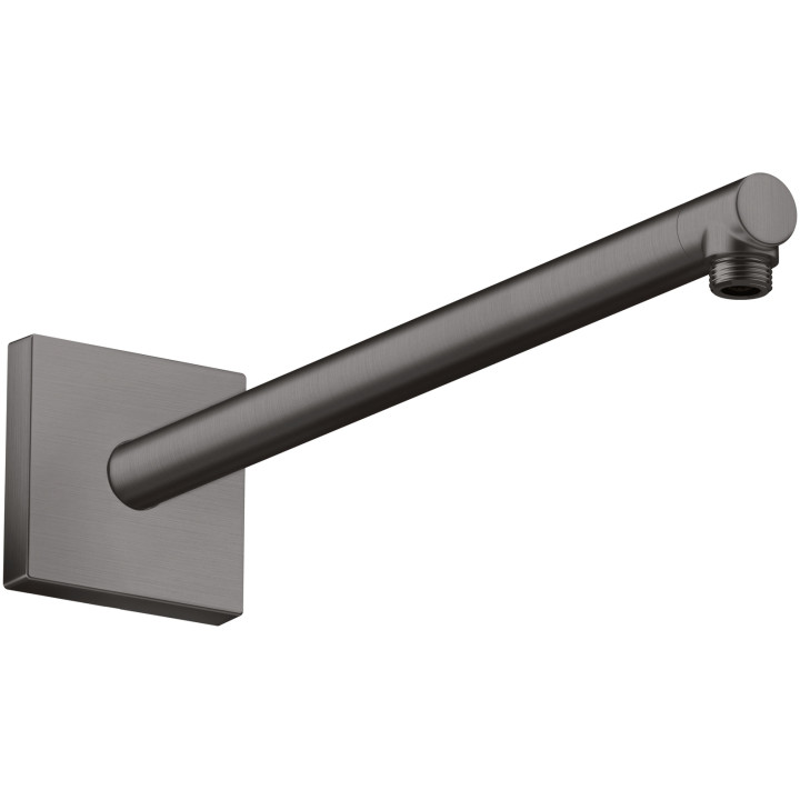AX ShowerSolutions Ramię prysznicowe 390 mm, kwadratowe, Czarny Chrom Szczotkowany