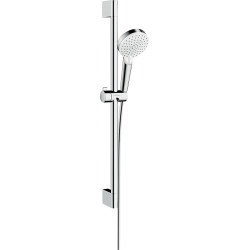 HG Crometta Zestaw prysznicowy 100 Vario EcoSmart z drążkiem 65 cm, Biały/Chrom