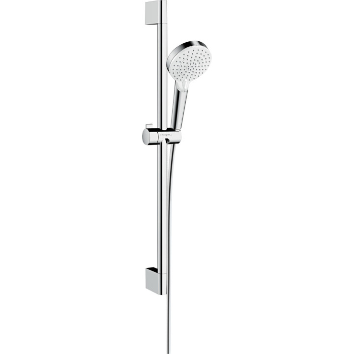 HG Crometta Zestaw prysznicowy 100 Vario EcoSmart z drążkiem 65 cm, Biały/Chrom