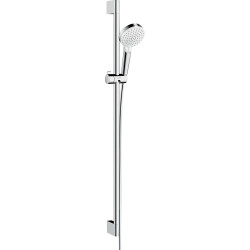 HG Crometta Zestaw prysznicowy 100 Vario EcoSmart z drążkiem 90 cm, Biały/Chrom