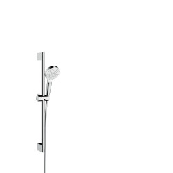 HG Crometta Zestaw prysznicowy 100 1jet EcoSmart+ z drążkiem 65 cm, Biały/Chrom