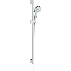 HG Croma Select S Zestaw prysznicowy 110 Vario EcoSmart z drążkiem 90 cm, Biały/Chrom