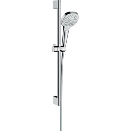 HG Croma Select E Zestaw prysznicowy 110 Multi EcoSmart z drążkiem 65 cm, Biały/Chrom