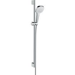 HG Croma Select E Zestaw prysznicowy 110 Vario EcoSmart z drążkiem 90 cm, Biały/Chrom