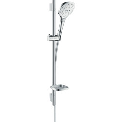 HG Raindance Select E Zestaw prysznicowy 120 3jet z drążkiem 65 cm i mydelniczką, Biały/Chrom