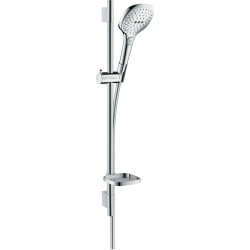 HG Raindance Select E Zestaw prysznicowy 120 3jet EcoSmart z drążkiem 65 cm i mydelniczką, Chrom