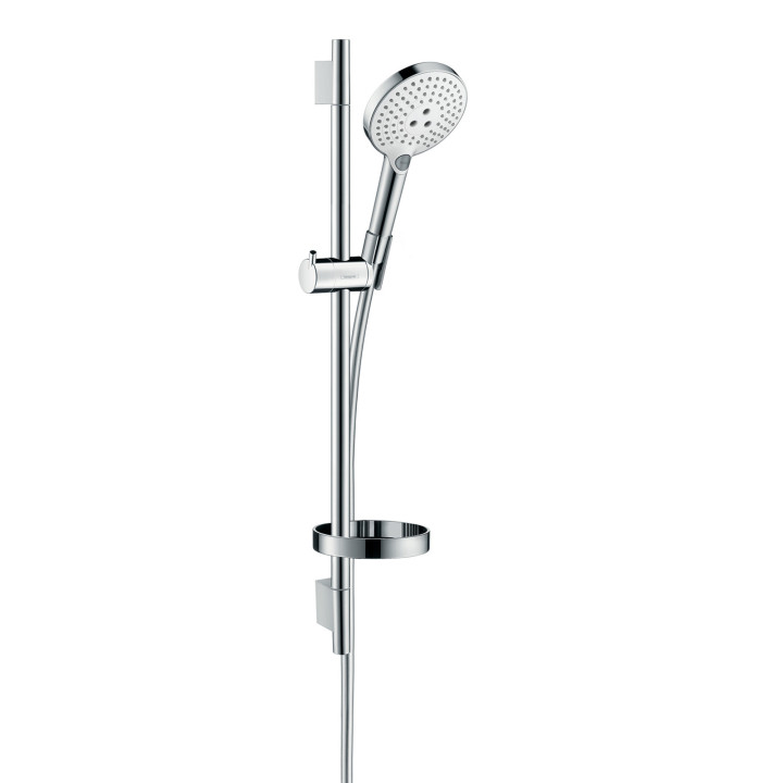 HG Raindance Select S Zestaw prysznicowy 120 3jet z drążkiem 65 cm i mydelniczką, Biały/Chrom