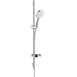 Hansgrohe Raindance Select S Zestaw prysznicowy 120 3jet z drążkiem 90 cm i mydelniczką, Biały/Chrom