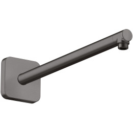AX ShowerSolutions Ramię prysznicowe 390 mm, softsquare, Czarny Chrom Szczotkowany