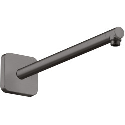 AX ShowerSolutions Ramię prysznicowe 390 mm, softsquare, Czarny Chrom Szczotkowany