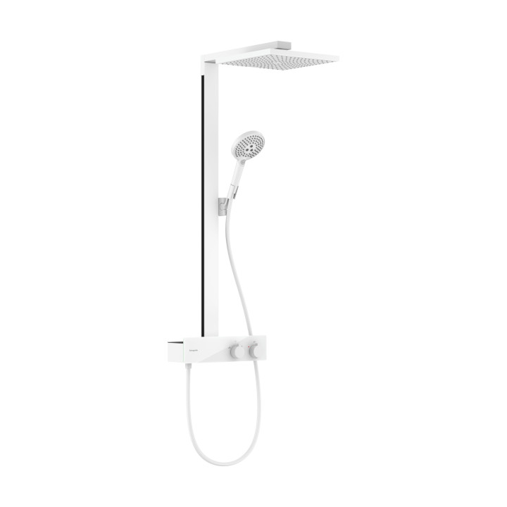 HG Raindance E Komplet prysznicowy 300 1jet EcoSmart z termostatem ShowerTablet 350, Biały Matowy