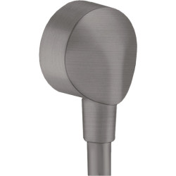 Hansgrohe FixFit Przyłącze węża E bez zaworu zwrotnego, Czarny Chrom Szczotkowany