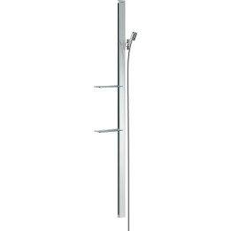 HG Unica Drążek prysznicowy E 150 cm z wężem Isiflex 160 cm i półkami, Chrom
