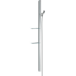 Hansgrohe Unica Drążek prysznicowy E 150 cm z wężem Isiflex 160 cm i półkami, Chrom