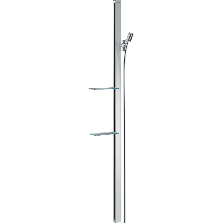 HG Unica Drążek prysznicowy E 150 cm z wężem Isiflex 160 cm i półkami, Chrom