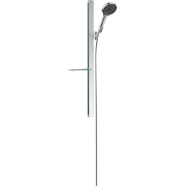 HG Rainfinity Zestaw prysznicowy 130 3jet EcoSmart z drążkiem 90cm i półką, Chrom