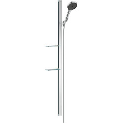 HG Rainfinity Zestaw prysznicowy 130 3jet EcoSmart z drążkiem 150cm i półkami, Chrom