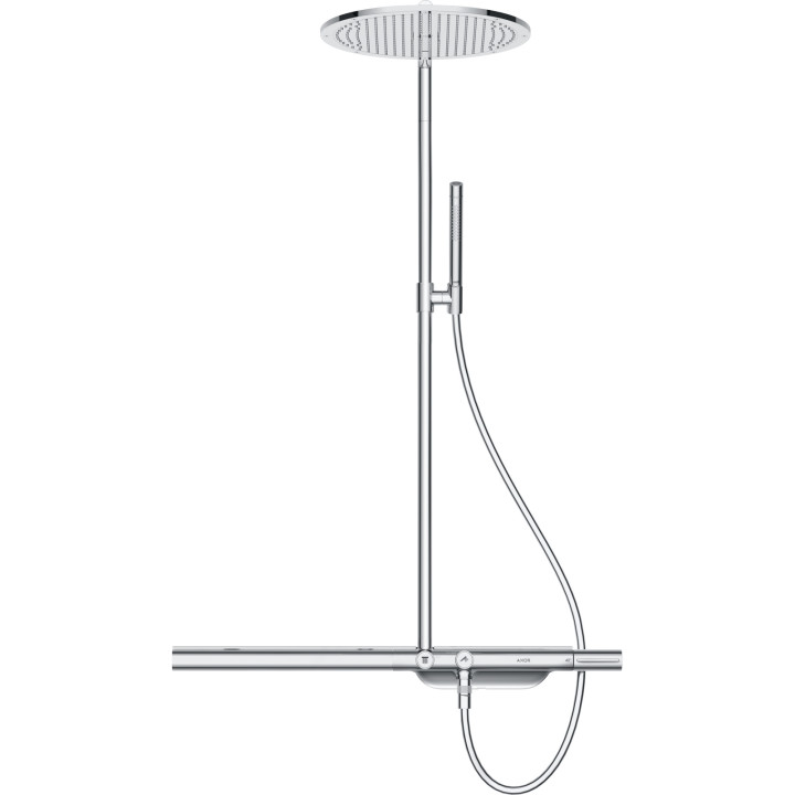 AX ShowerSolutions Komplet prysznicowy 350 1jet z termostatem 800, Chrom