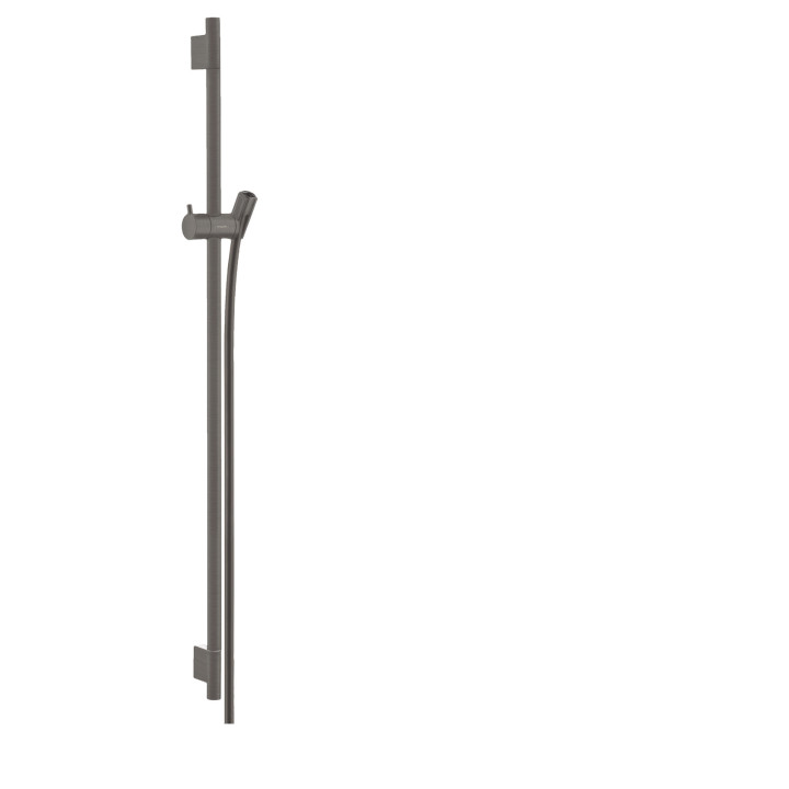 HG Unica Drążek prysznicowy S Puro 90 cm z wężem Isiflex 160 cm, Czarny Chrom Szczotkowany