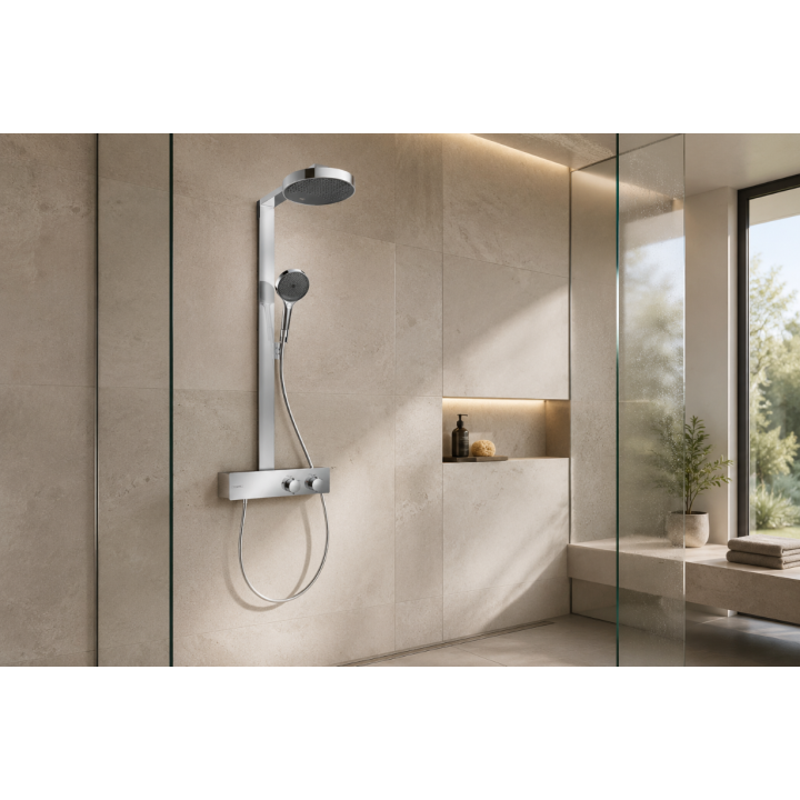 HG Rainfinity Komplet prysznicowy 250 1jet EcoSmart z termostatem ShowerTablet 350, Chrom