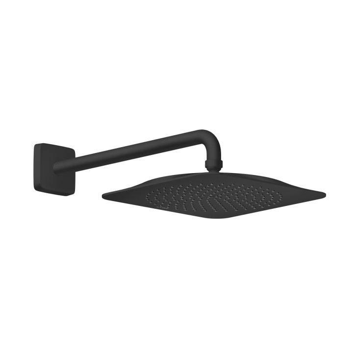 AX Citterio C Głowica prysznicowa 270/270 1jet z ramieniem prysznicowym, Czarny Matowy