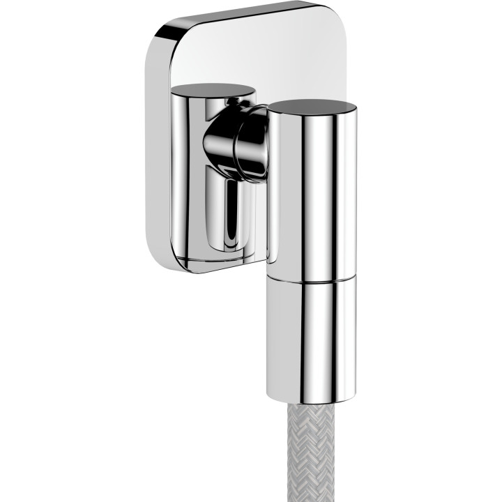 HG FixFit Fine Q Przyłącze węża z zaworem zwrotnym, softsquare, Chrom