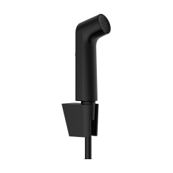 Hansgrohe Bidetowa główka prysznicowa Bidette 1jet S EcoSmart z uchwytem Porter S i wężem prysznicowym 125 cm, Czarny Matowy