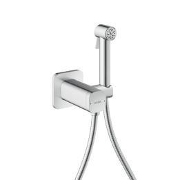 AX Bidette Showers Bidetowa główka prysznicowa Bidette 1jet z mieszaczem, uchwytem i wężem prysznicowym 1.25 m, softsquare, Chro