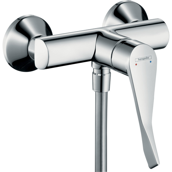 HG Focus Jednouchwytowa bateria prysznicowa Care z długim uchwytem 12,1 cm, natynkowa, Chrom