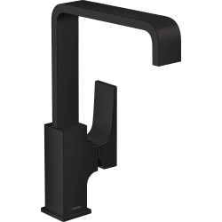 Hansgrohe Metropol Jednouchwytowa bateria umywalkowa 230 z kompletem odpływowym Push-Open, Czarny Matowy