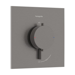 HG Ecostat Comfort E Bateria termostatyczna do 1 odbiornika, podtynkowa, Czarny Chrom Szczotkowany