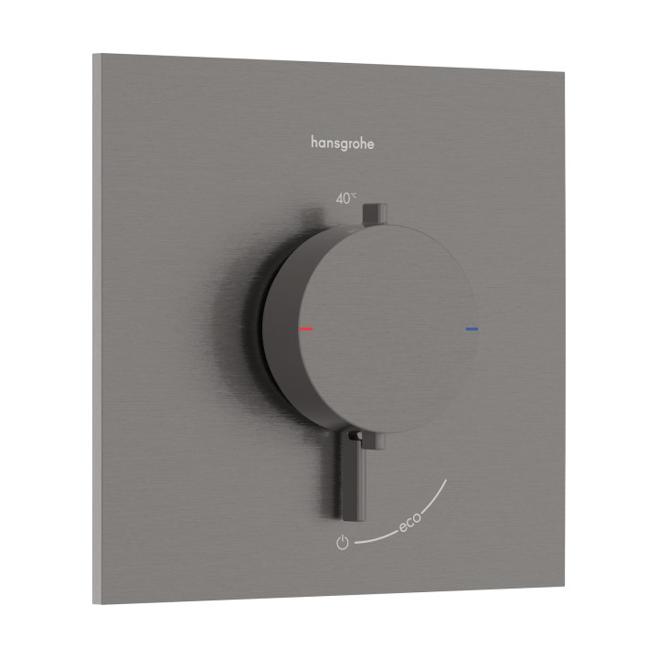 HG Ecostat Comfort E Bateria termostatyczna do 1 odbiornika, podtynkowa, Czarny Chrom Szczotkowany