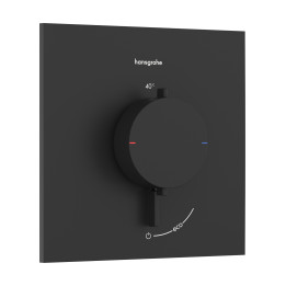 HG Ecostat Comfort E Bateria termostatyczna do 1 odbiornika, podtynkowa, Czarny Matowy