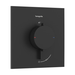 HG Ecostat Comfort E Bateria termostatyczna do 1 odbiornika, podtynkowa, Czarny Matowy