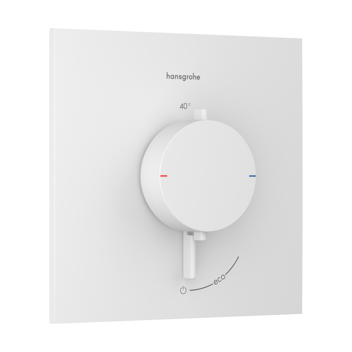 HG Ecostat Comfort E Bateria termostatyczna do 1 odbiornika, podtynkowa, Biały Matowy