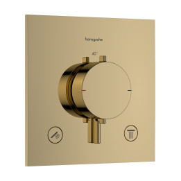 HG Ecostat Comfort E Bateria termostatyczna do 2 odbiorników, podtynkowa, Złoty Optyczny Polerowany