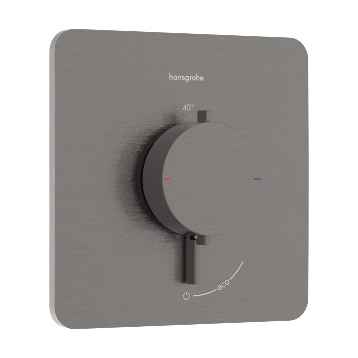 HG Ecostat Comfort Q Bateria termostatyczna do 1 odbiornika, podtynkowa, Czarny Chrom Szczotkowany