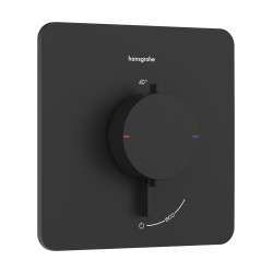 HG Ecostat Comfort Q Bateria termostatyczna do 1 odbiornika, podtynkowa, Czarny Matowy