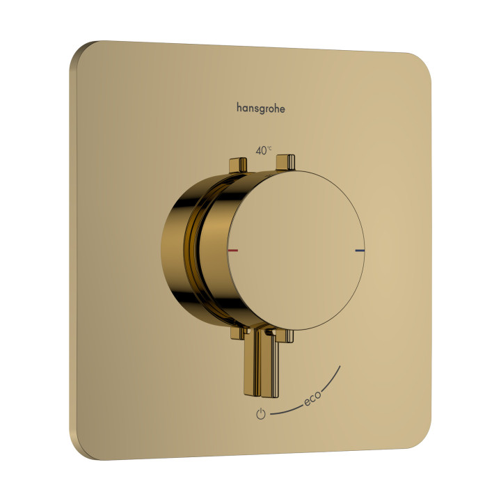 HG Ecostat Comfort Q Bateria termostatyczna do 1 odbiornika, podtynkowa, Złoty Optyczny Polerowany