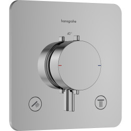 HG Ecostat Comfort Q Bateria termostatyczna do 2 odbiorników, podtynkowa, Chrom