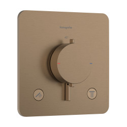 HG Ecostat Comfort Q Bateria termostatyczna do 2 odbiorników, podtynkowa, Brąz Szczotkowany