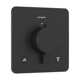 HG Ecostat Comfort Q Bateria termostatyczna do 2 odbiorników, podtynkowa, Czarny Matowy